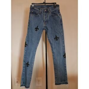 mnml Jeans Size 28 Button Fly Distressed Hem